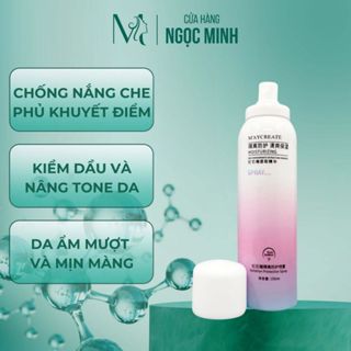 Xịt chống nắng maycreate không thấm nước mồ hôi giúp dưỡng ẩm mềm mượt làn da - Ngoc Minh Beauty