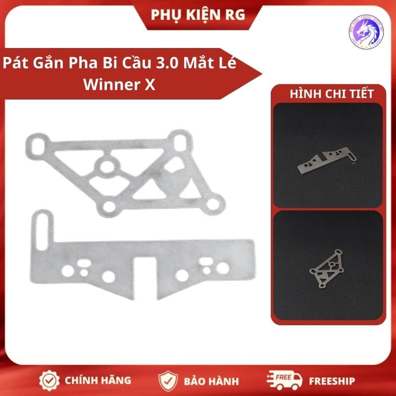 Pát Gắn Pha Bi Cầu 3.0 Mắt Lé Winner X, Pass Bi Cầu Bi Led Inox 304 Dầy Đẹp Chắc Chắn