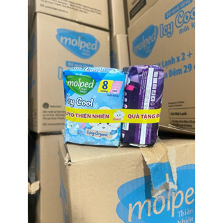   Mua 2 Tặng 1  Băng Vệ Sinh Molped Cool Mát Lạnh  8 Miếng Gói  – Tặng Kèm 1 Gói Ban Đêm 