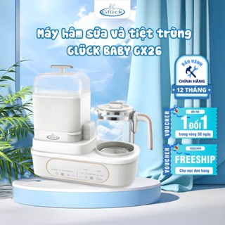 Máy Tiệt Trùng Sấy Khô Bình Sữa GLUCK GX26 Tích Hợp Nấu Cháo Chậm Hấp Đồ Ăn Đun Nước Khử Clo Pha Trà