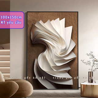 100x150cm - Bức tranh khổ lớn treo tường phòng khách in UV 3D chất liệu canvas đã gồm khung xịn nhiều mẫu