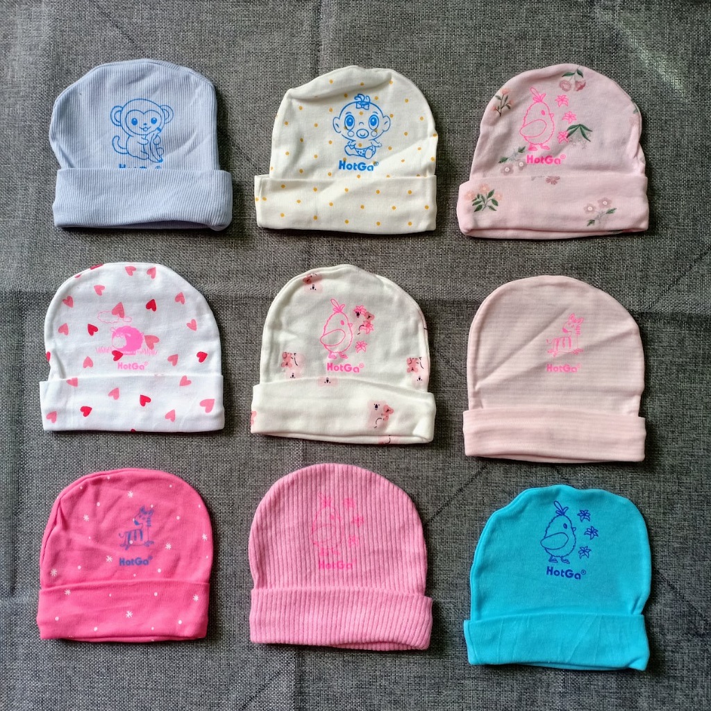 (Cho chọn mẫu) Mũ sơ sinh/ Nón sơ sinh Hotga size 0-2 tháng