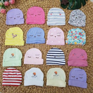 (Cho chọn mẫu) Mũ sơ sinh/ Nón sơ sinh Hotga size 0-2 tháng