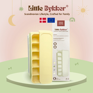 Khay trữ đông thức ăn silicone cao cấp cho bé/ khay đá chịu nhiệt cao Little Bykker Đan Mạch-6 ngăn