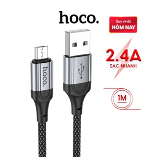 Cáp sạc nhanh Hoco X102, dây sạc chính hãng chân MICRO usb truyền dữ liệu thiết kế dây dù tinh tế chống đứt,chiều dài 1m
