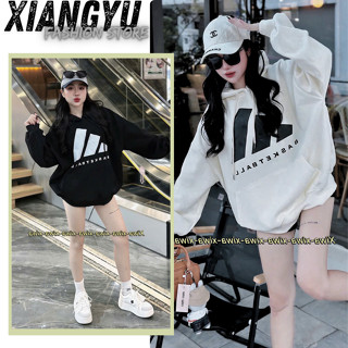 ÁO NỈ HOODIE CÓ MŨ IN HÌNH LOGO BA SỌC NAM NỮ-FROM RỘNG UNISEX XIANGYU