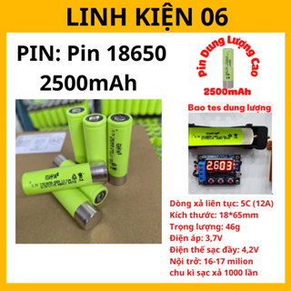 Cell Pin Tháo Khối Pin 18650 Chính Hãng Hightstar 2600mAh -Dòng xả cao 5C-12A  dùng làm pin máy khoan-LINH KIỆN 06