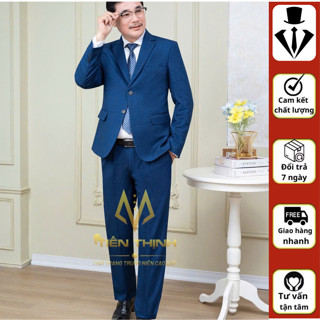 Bộ vest nam trung niên combo 5 móm 1 áo sơmi + 2 dây lưng + 3 cà vạt + 4 kẹp cà vạt + 5 túi bảo quản bộ vest