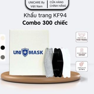 UNICARE Thùng 300 Chiếc Khẩu Trang KF94 Chống Bụi Mịn Ngăn Ngừa Tia UV 4 Lớp Kháng Khuẩn