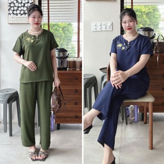 Bộ Đũi Trung Niên Cho Mẹ Và Bà Chất Đũi Lạnh Cao Cấp Bộ Đồ Trung Niên Quần Dài Tay Ngắn