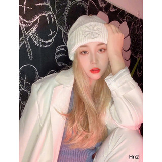 Mũ len chrome heart tag da