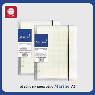  HẢI TIẾN Sổ bìa còng nhựa cứng cao cấp MARINE - Giấy chống lóa - Có ruột sổ thay thế 