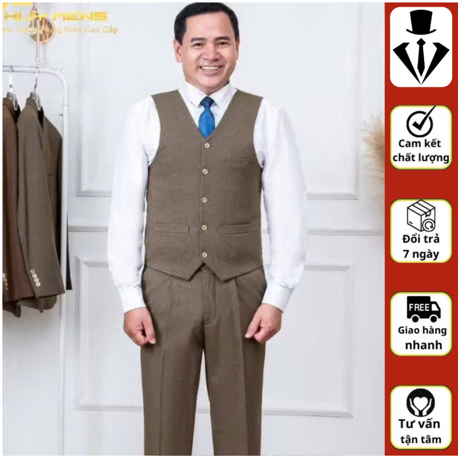 Áo gile nam trung niên lịch lãm sang trọng