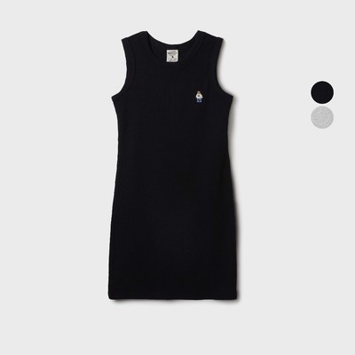 Đầm Suông WHO.A.U Steve Ribbed Sleeveless Onepiece[B]_WHOMF2451F