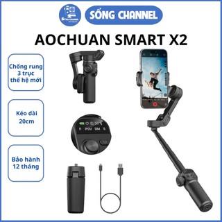  Tay cầm chống rung Aochuan Smart X2 Gimbal điện thoại mới nhất 2025 có thể kéo dài 