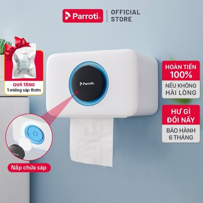 Hộp Đựng Giấy Vệ Sinh Đa Năng Dán Tường Thông Minh Tích Hợp Ô Đựng Sáp Thơm  - Parroti Rebox - RB02