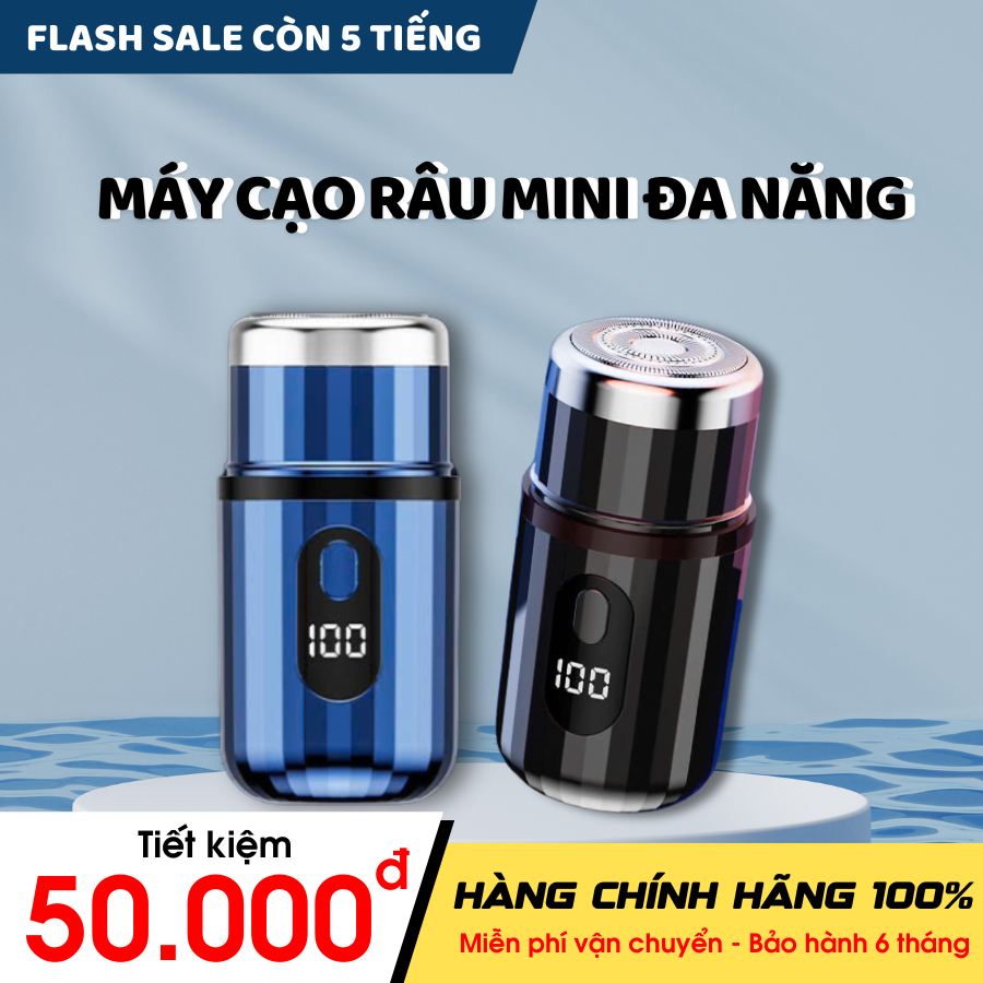 Máy cạo râu mini cho nam, máy cạo râu điện có màn hình kỹ thuật số hiển thị pin, chống nước dễ dàng vệ sinh