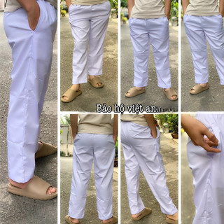Quần Điều Dưỡng Nam Màu Trắng Kem Có Túi Ống Suông Từ Form Nhỏ Đến Form BIG BIG SIZE
