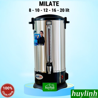 Bình đun nước nóng Milate dung tích 8 lít - 10 lít - 12 lít - 16 lít - 20 lít - Inox 304 cao cấp