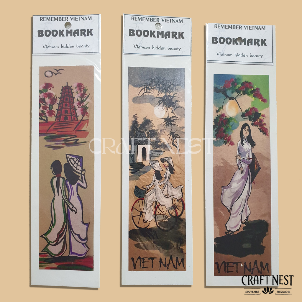 Bookmark Giấy Vẽ Tranh Việt Nam, Đánh Dấu Sách Handmade - Quà Tặng Du Lịch - Quà Lưu NIệm