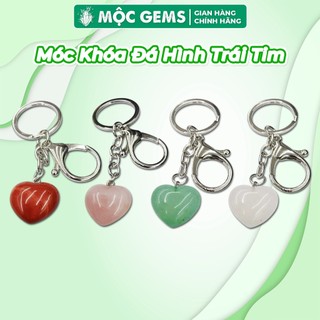 Móc Khóa Đá Năng Lượng Hình Trái Tim Mộc Gems Giúp Thu Hút Nhân Duyên Và May Mắn