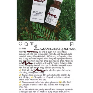 Serum tẩy tế bào chết hoá học AHA, BHA làm sạch sâu và sáng da