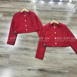Áo khoác dạ nữ tweed Z@R hàng xuất dư xịn phối cúc siêu đẹp và sang chảnh