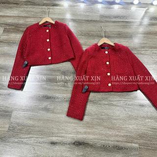 Áo khoác dạ nữ tweed Z@R hàng xuất dư xịn phối cúc siêu đẹp và sang chảnh