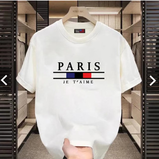 Áo Phông Pa.ris Nam Nữ Unisex Phối Chữ In Trước Ngực Siêu đẹp Áo Thun 2 Màu Đen trắng Style UK Dành Cho Giới Trẻ 2K