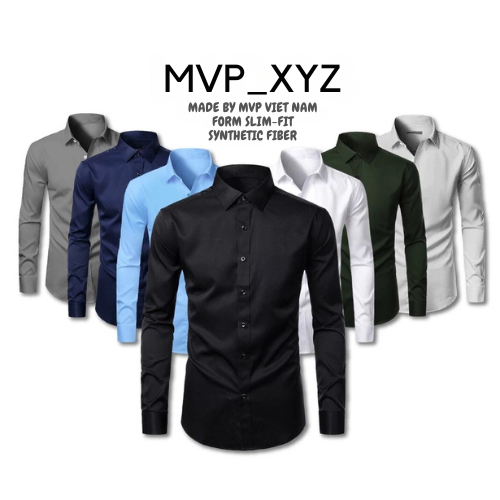 Áo sơ mi nam dài tay lụa dày chống nhăn thấm hút bảng màu basic dễ phối TD LỤA MVP