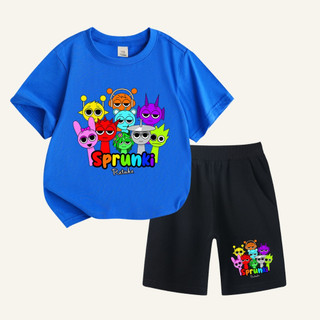 Đồ bộ bé trai bé gái in hình Game Sprunki💖Chất Cotton Chính Phẩm cao cấp co giản 4 chiều mềm mịn thấm hút tốt SSSHOP 02
