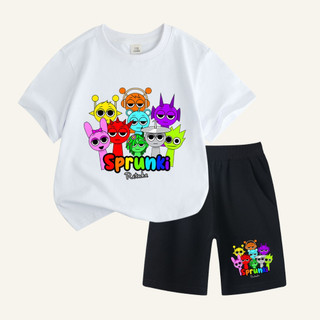 Đồ bộ bé trai bé gái in hình Game Sprunki💖Chất Cotton Chính Phẩm cao cấp co giản 4 chiều mềm mịn thấm hút tốt SSSHOP 02