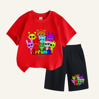 Đồ bộ bé trai bé gái in hình Game Sprunki💖Chất Cotton Chính Phẩm cao cấp co giản 4 chiều mềm mịn thấm hút tốt SSSHOP 02