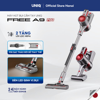Máy Hút Bụi Cầm Tay Không Dây UNIQ Free A9 Pro Lực Hút Mạnh 19000 Pa Gia Đình Mini Pin Sạc Hút Giường Đệm  Nệm Sofa  Rèm