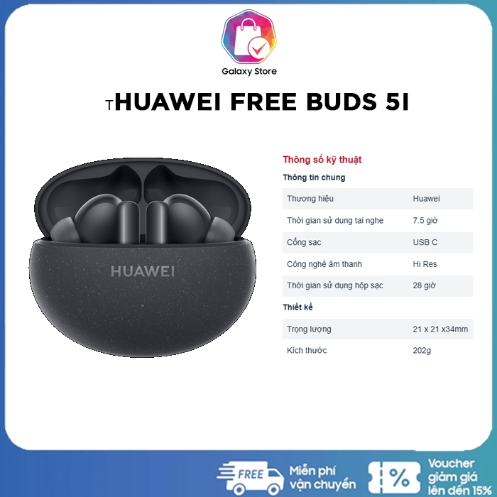 Huawei Freebuds 5i  - Tai nghe Bluetooth True Wireless Huawei FreeBuds 5i