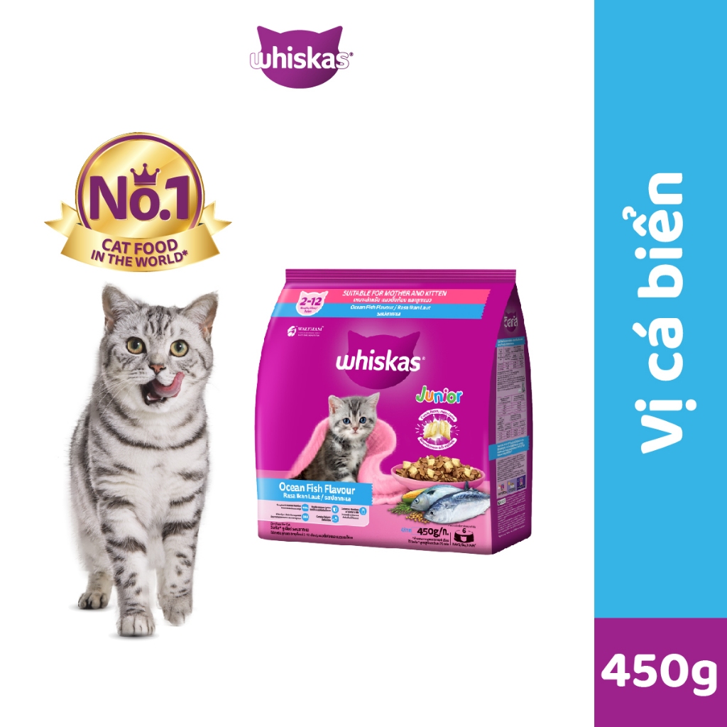 [Quà tặng không bán] Thức ăn mèo con Whiskas 450g
