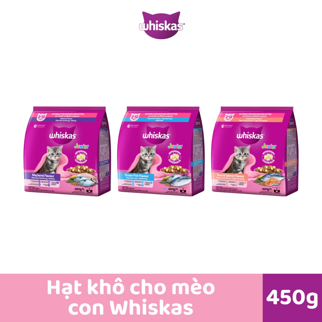 Hạt Khô Cho Mèo Con WHISKAS Junior, 450g.