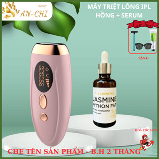Máy triệt lông tại nhà chính hãng ipl, máy triệt lông nách, tay, vùng kín, mini + serum, mắt kính, dao cạo, Anchi Beauty