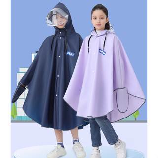 Áo mưa trẻ em cho bé trai bé gái có khoá kéo có kính chắn nước áo mưa choàng cho bé đi xe đạp cánh dơi cute AM03