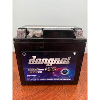 Ắc quy khô xe máy ĐỒNG NAI PTZ6L ISS 12V-6Ah chuyên dùng cho các dòng xe có Idling Stop