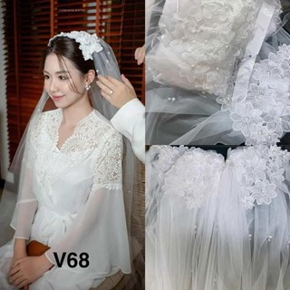 Lúp voan cô dâu, khăn voan đội đầu, phụ kiện cô dâu