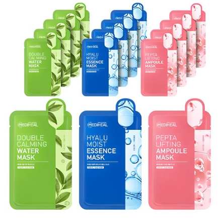 Mặt Nạ Mediheal Mediheal Double Calming Water Mask + Hyalu Moist Essence Mask + Pepta Lifting Ampoul