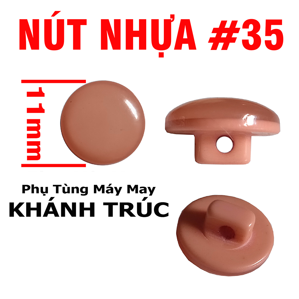 [ 35-11mm]  30 Nút Nhựa 11mm máy may công nghiệp