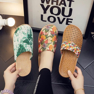 Dép Vải Cói Đi Trong Nhà Siêu Nhẹ Chân PB Bịt Mũi Họa Tiết Xi Măng Cá Tính Độc Lạ Bình Dương new2025