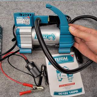  Máy bơm lốp dụng cụ kiểm tra hơi lốp xe gắn máy xe hơi ô tô Total TTAC1406 nguồn DC 12V 