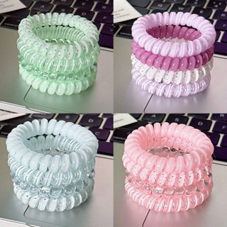 Set 4 Cột Tóc Lò Xo Nhiều Màu Kẹo Ngọt Dây Buộc Tóc Dễ Thương LOLI