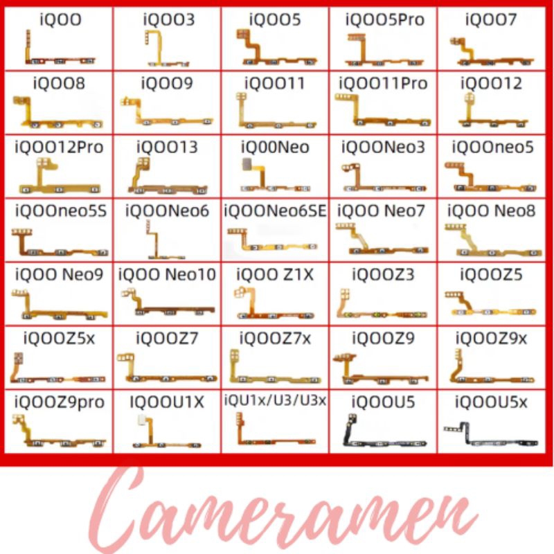 Cáp Nguồn Âm Lượng Volum Vivo IQOO 10 / IQOO10 / IQOO 9 / IQOO 9 Pro