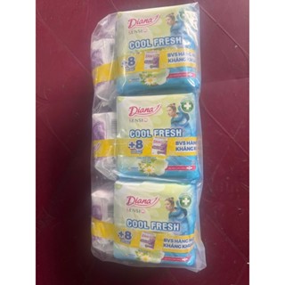 { TẶNG 3 GÓI BVS KK 8 MIẾNG } Bộ 6 gói BVS Diana SenSi Cool Fresh HOA CÚC