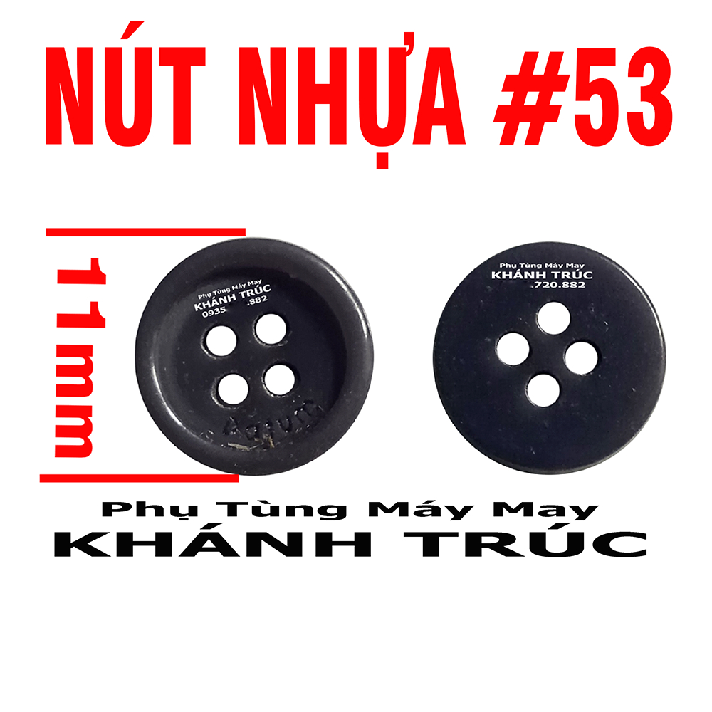 [ 53-11mm] 20 cái Nút Nhựa 11mm máy may công nghiệp