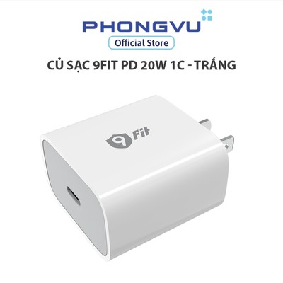 Củ sạc 9Fit PD 20W 1C - Trắng - Bảo hành 24 tháng